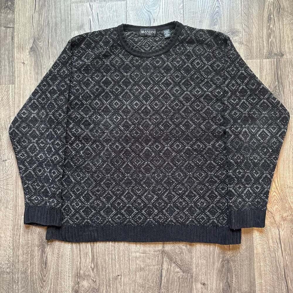 Vintage Brandini Patterned Crewneck Sweater XL